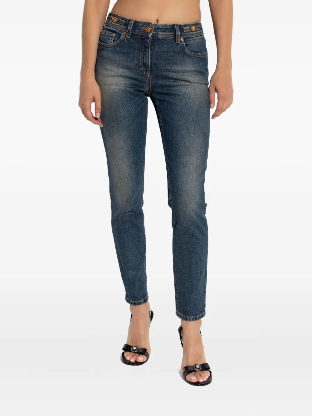 Versace Jeans met Medusa-patch Blauw