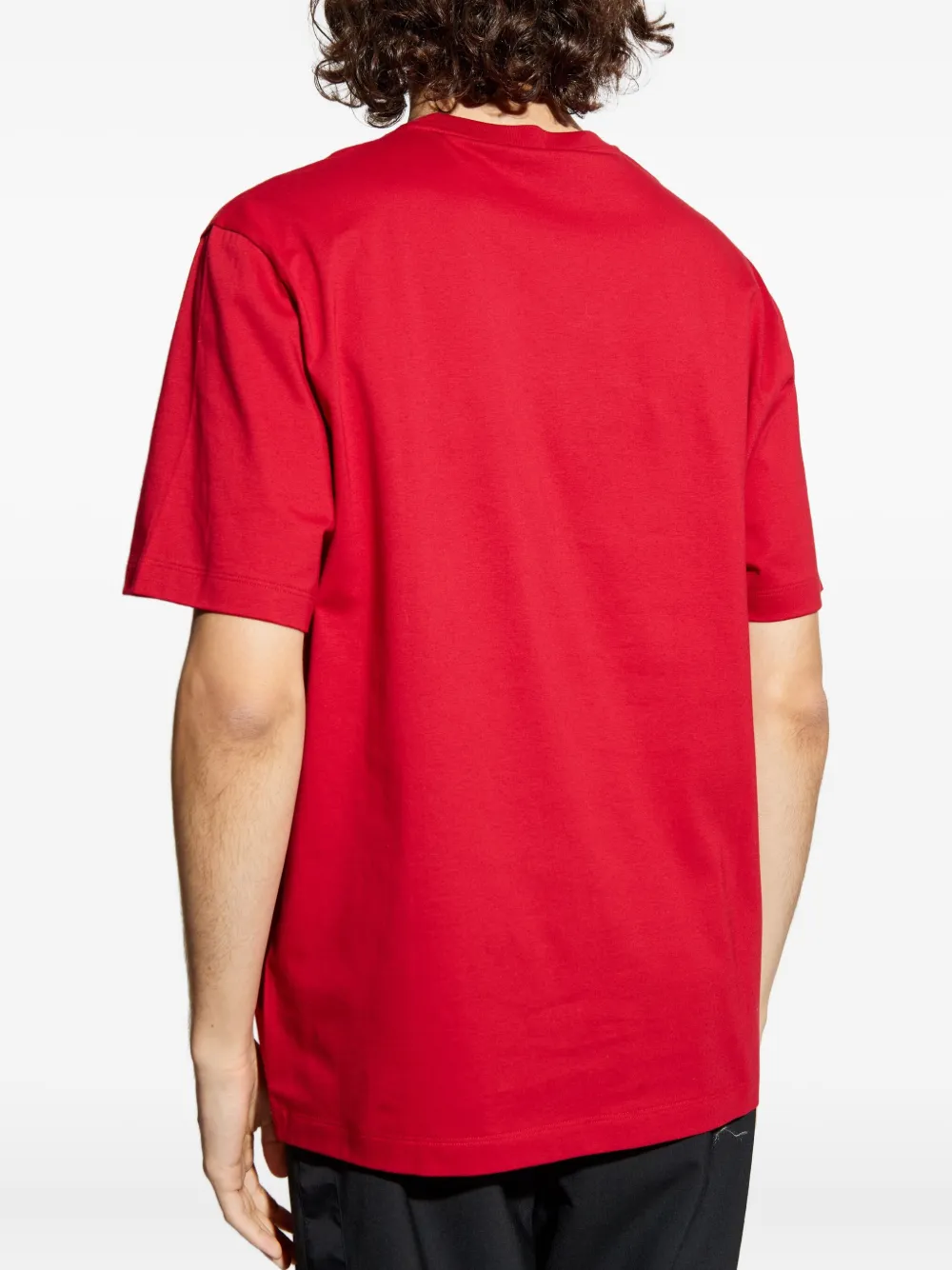 Versace Sequin-embellished Crew-neck T-shirt In Red