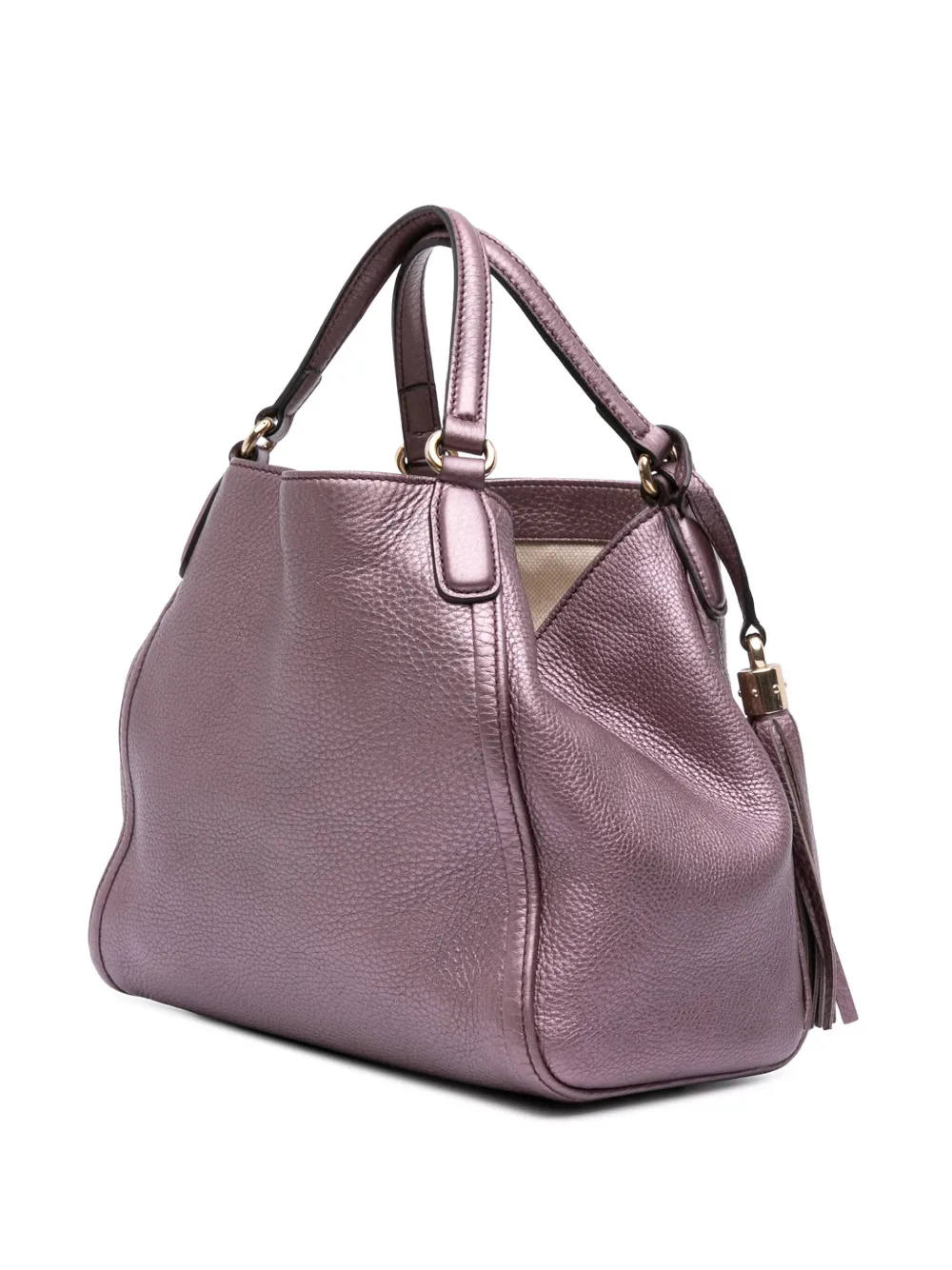 Gucci Pre-Owned 2016-2025 Small Metallic Leather Soho satchel | Pre-Owned | Image 2
