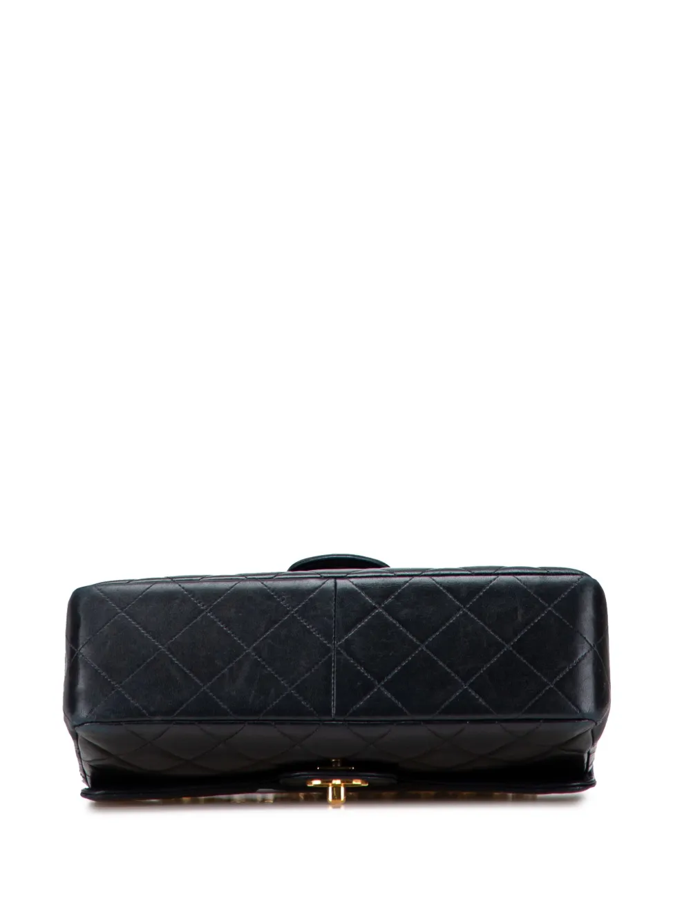 Pre-owned Chanel 1994-1996 Medium Quilted Lambskin Double Sided Flap Shoulder Bag In Black
