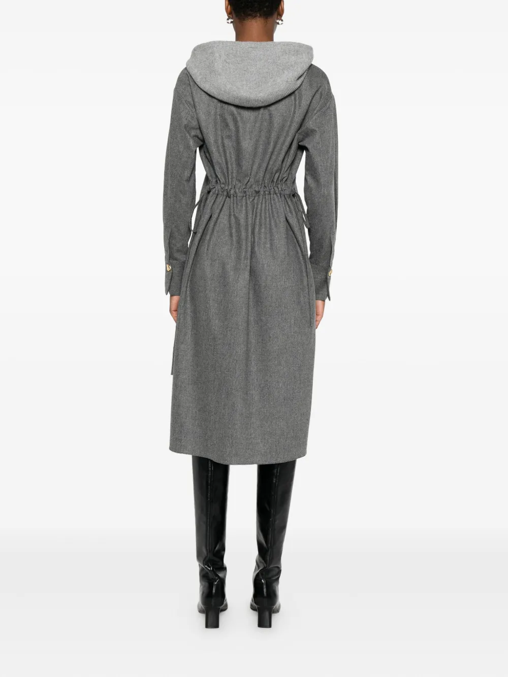 Fabiana Filippi Midi-jurk met capuchon Grijs