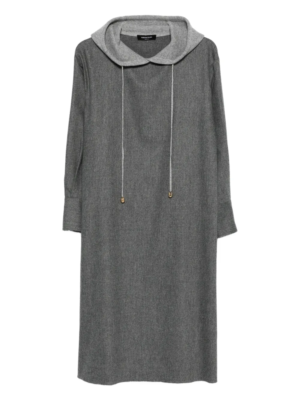 Fabiana Filippi hooded midi dress | Grey | Image 1