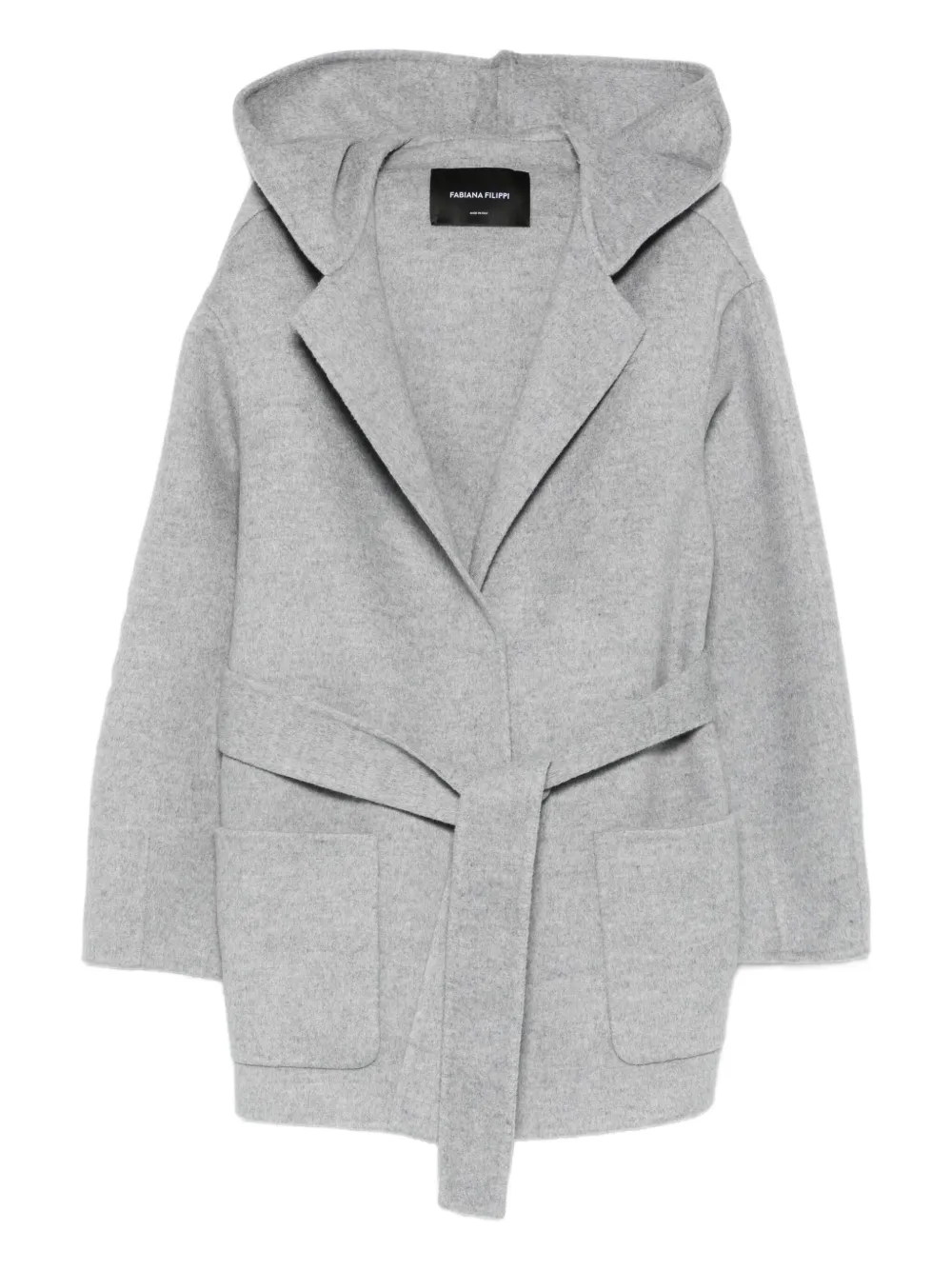Fabiana Filippi hooded belted jacket | Grey | Image 1