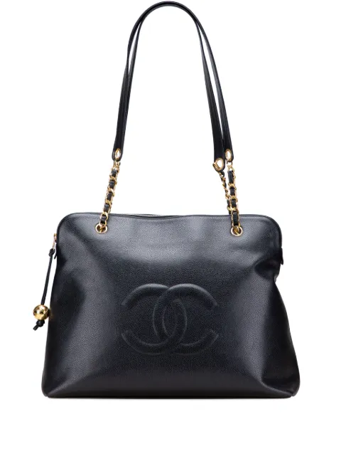 CHANEL Pre-Owned 1994-1996 CC Caviar Chain tote bag
