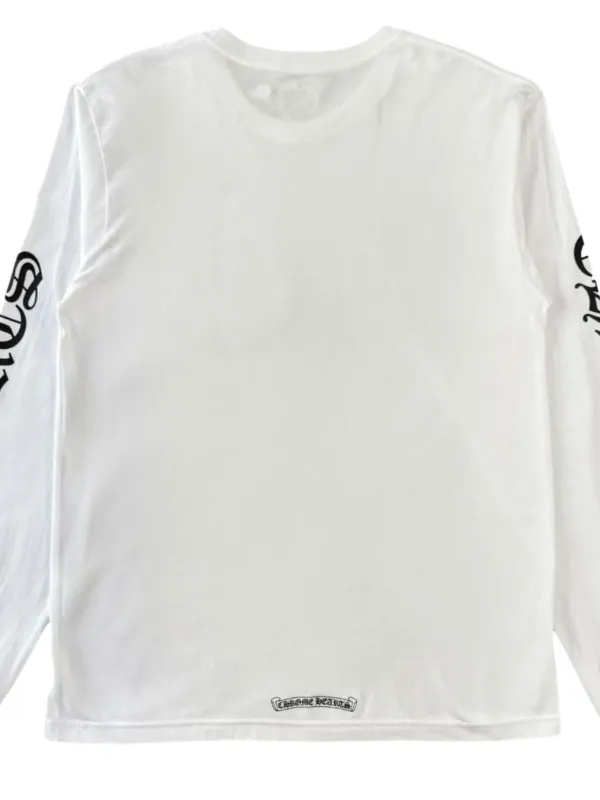 Chrome Hearts logo-print long-sleeve T-shirt | White | FARFETCH