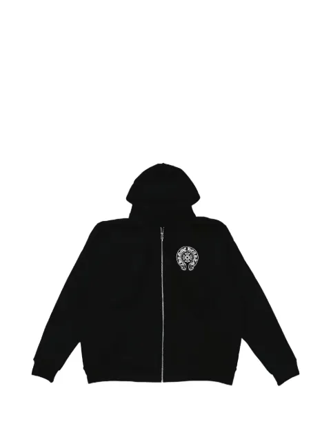 Chrome Hearts horseshoe-logo zip-up hoodie