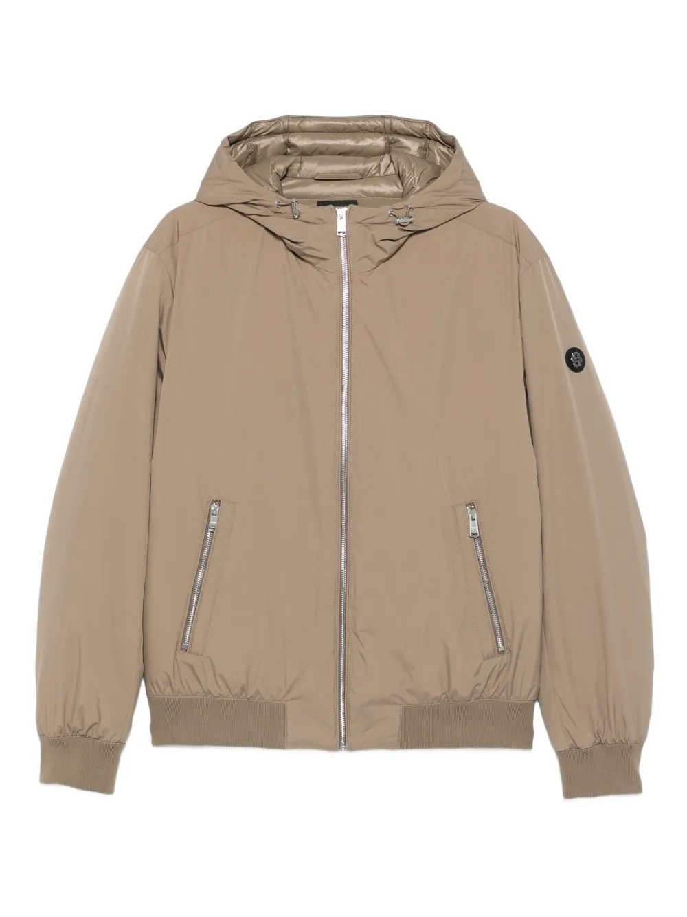 BOSS hooded zip-front jacket | Neutrals | Image 1