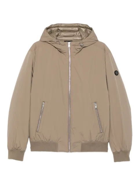 BOSS hooded zip-front jacket
