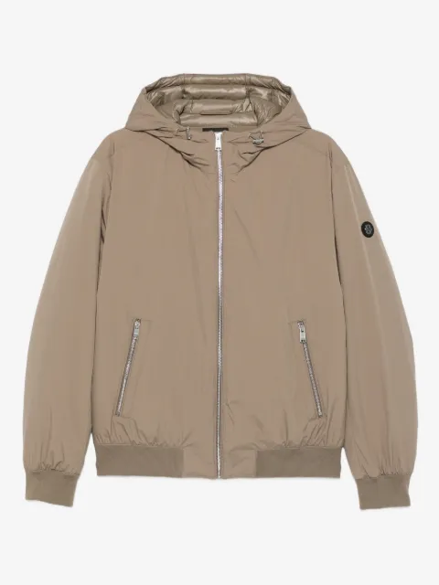 BOSS hooded zip-front jacket