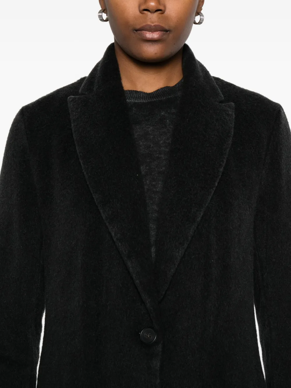 Avant Toi Jas met enkele rij knopen Zwart