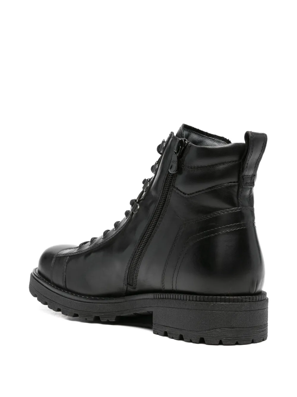 NERO GIARDINI lace-up leather boots Black