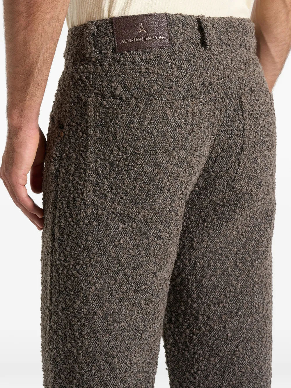 Manière De Voir Arnault boucle pleated jeans Bruin