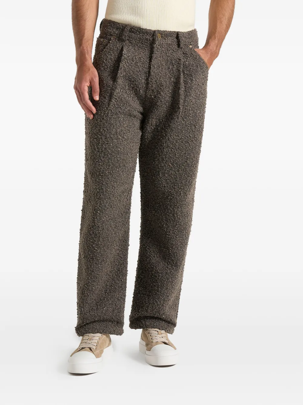 Manière De Voir Arnault boucle pleated jeans - Braun