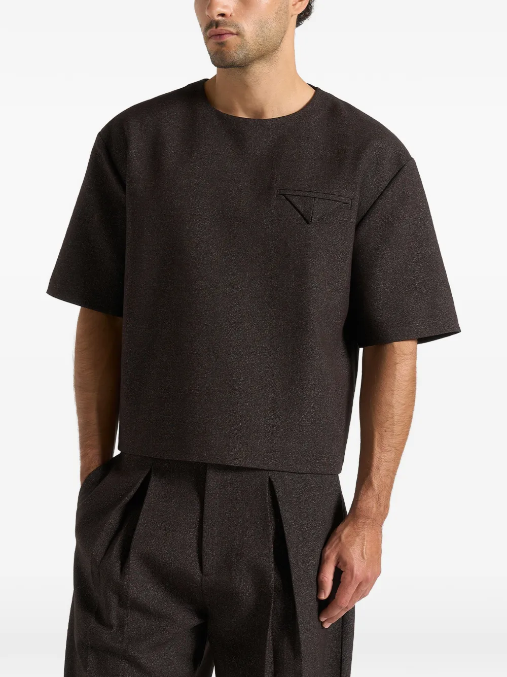 Manière De Voir Léon pocket T-Shirt - Marrone