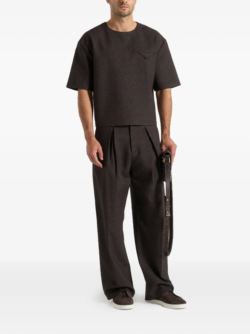 Manière De Voir Léon pocket T-Shirt - Bruin