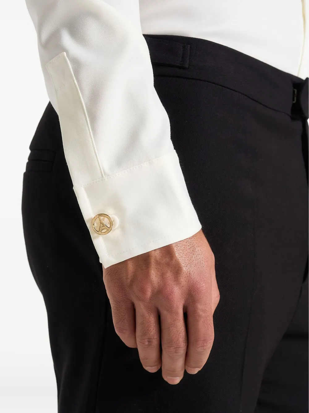 Manière De Voir Eiffel-motif circular-frame cufflinks | Gold | Image 1