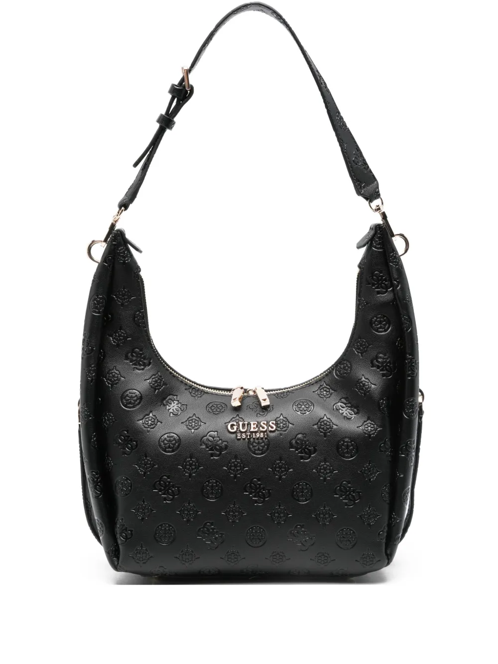 GUESS USA Phoebe 4G debossed-logo shoulder bag | Black | Image 1
