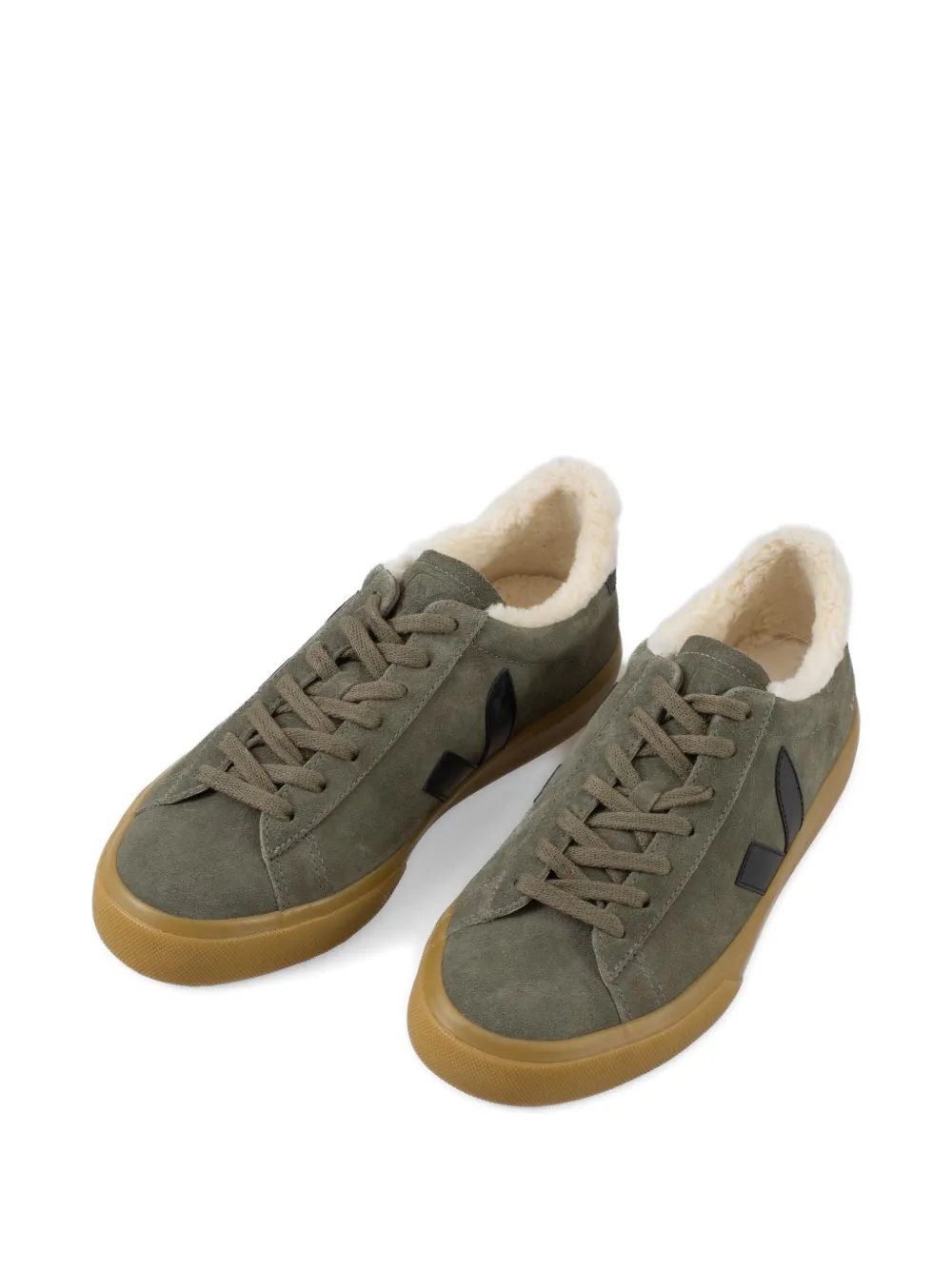 VEJA Campo suede shearling sneakers Green