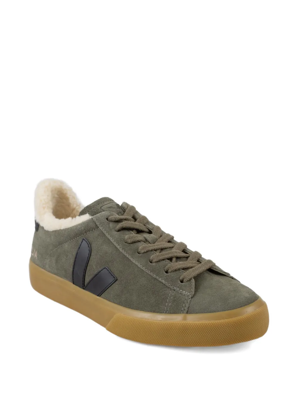 VEJA Campo suede shearling sneakers Green