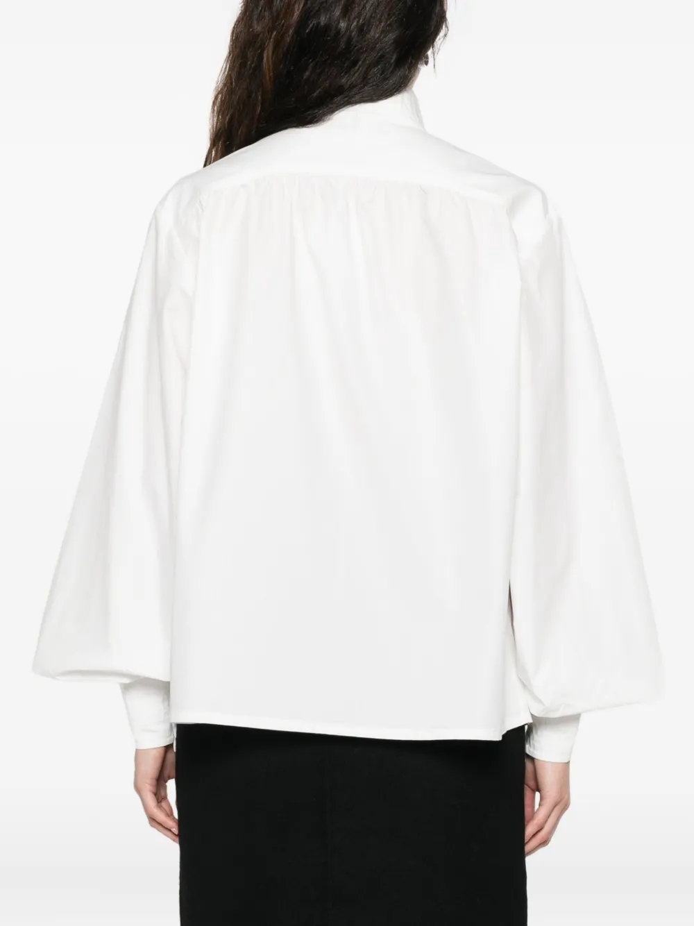Zimmermann Mock-neck Buttoned Blouse In White