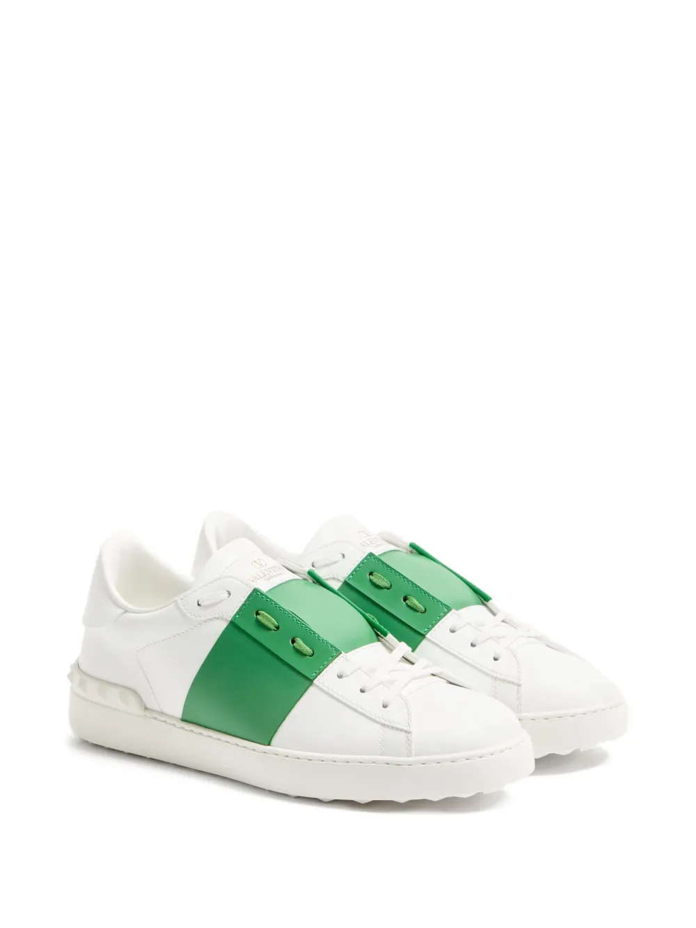 Valentino Garavani calfskin band-open sneakers White