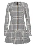 Cara Cara Adams plaid ruffled mini dress - Grey