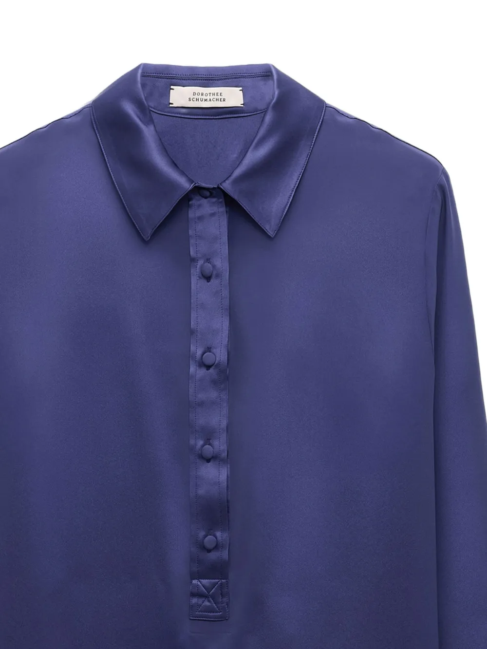 Dorothee Schumacher Popover blouse met satijnen-effect - Blauw