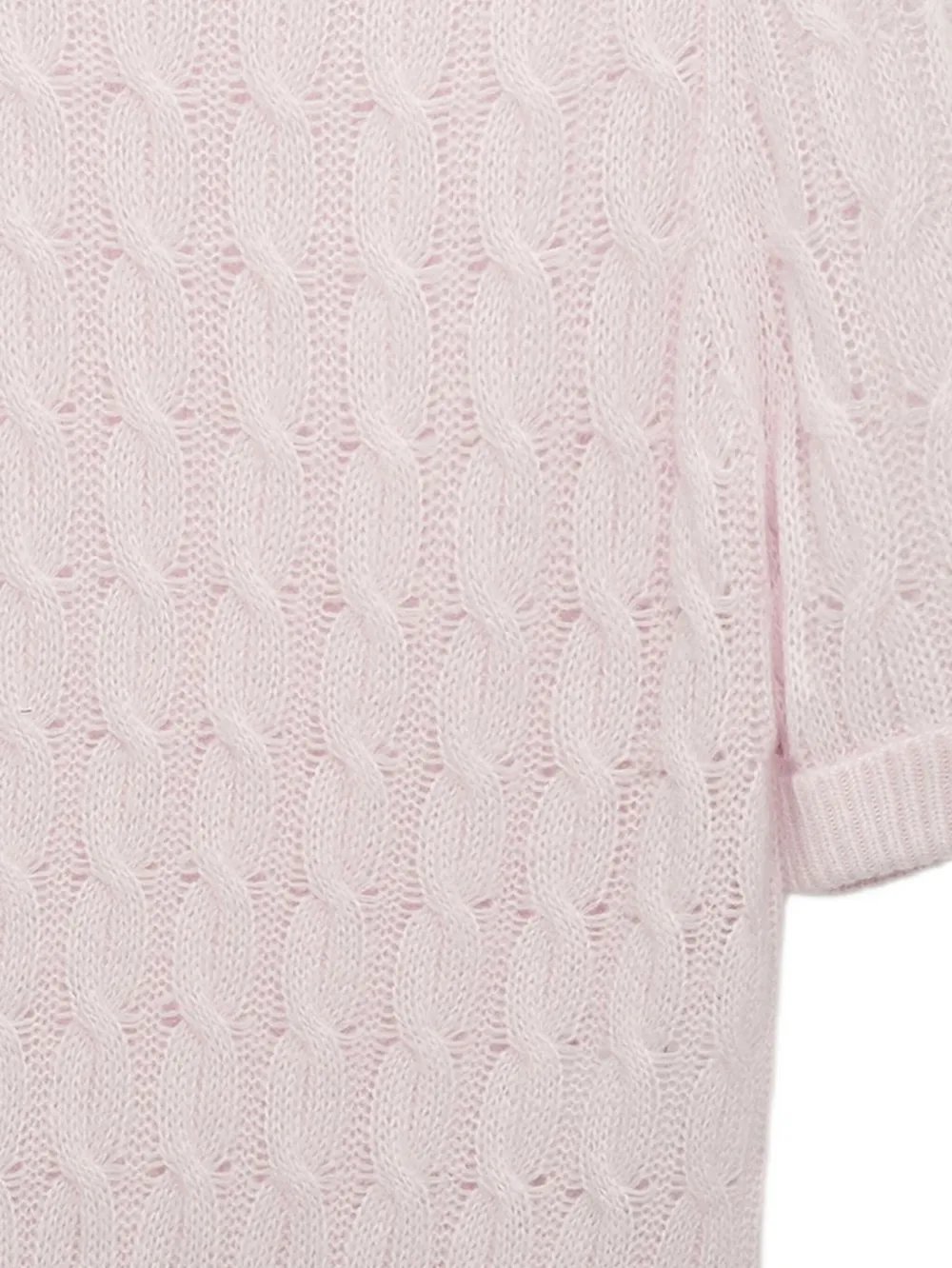 Dorothee Schumacher Kabelgebreide trui met korte mouwen Roze