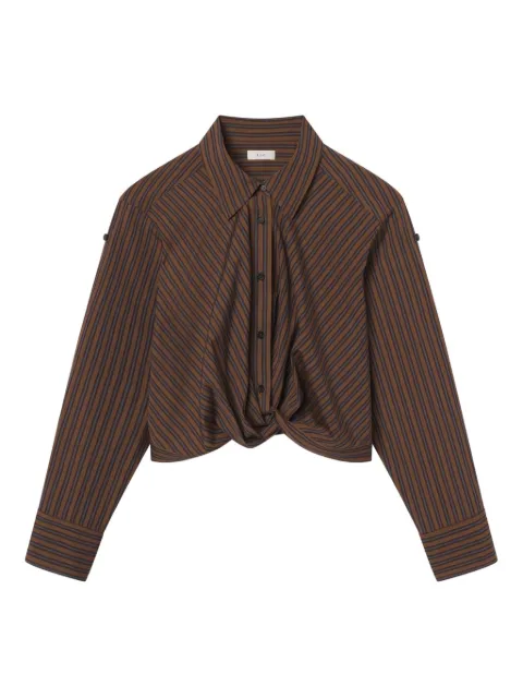 A.L.C. striped twist-front shirt 