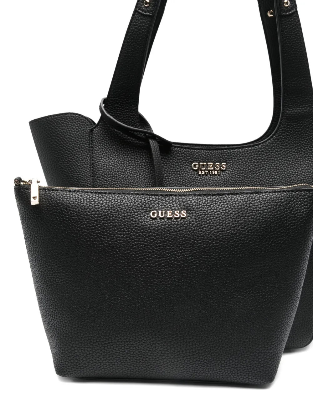 Guess Usa Calista Detachable-pouch Tote Bag In Black