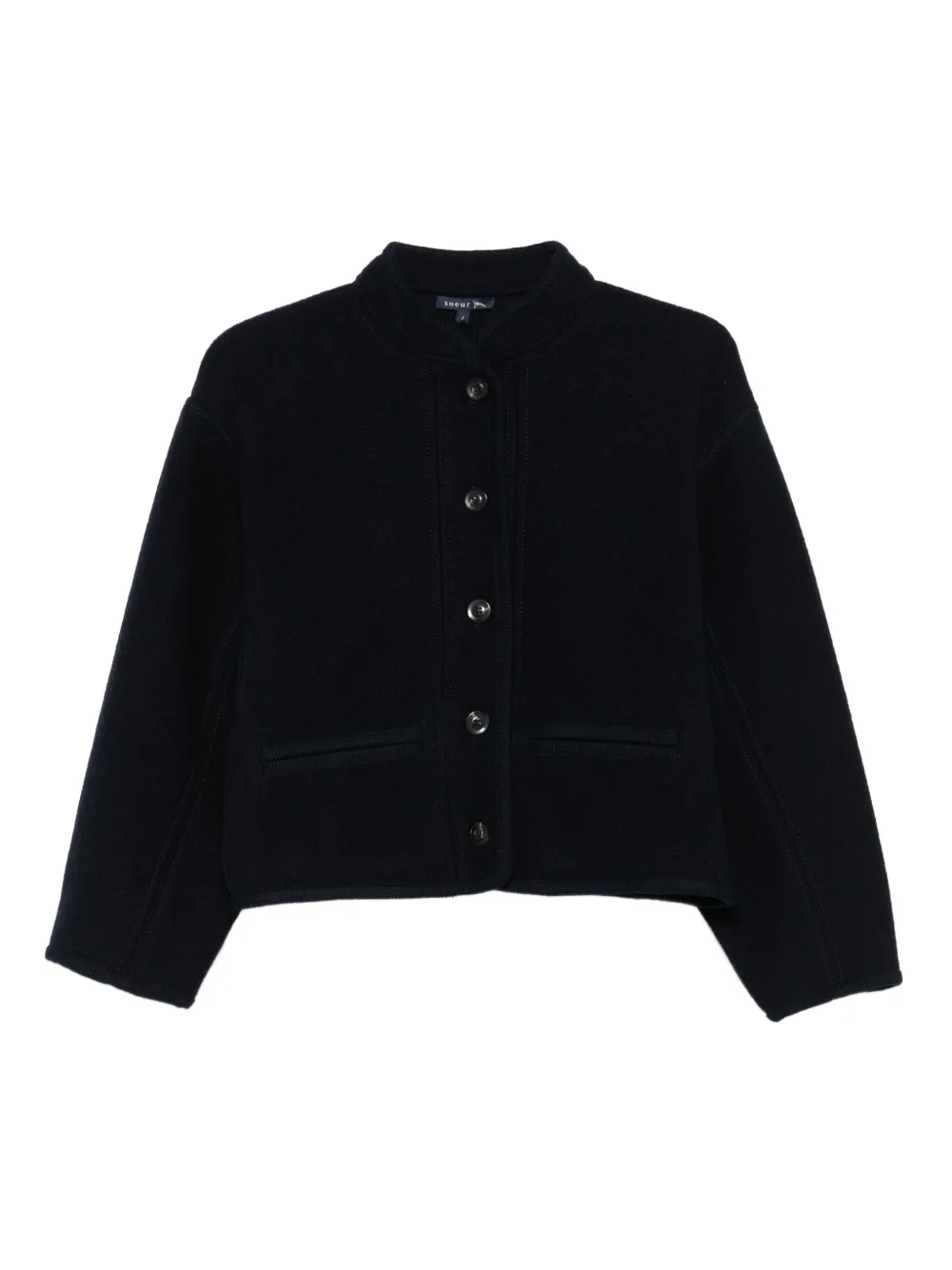 Soeur Olympe Button-fastening Jacket In Blue