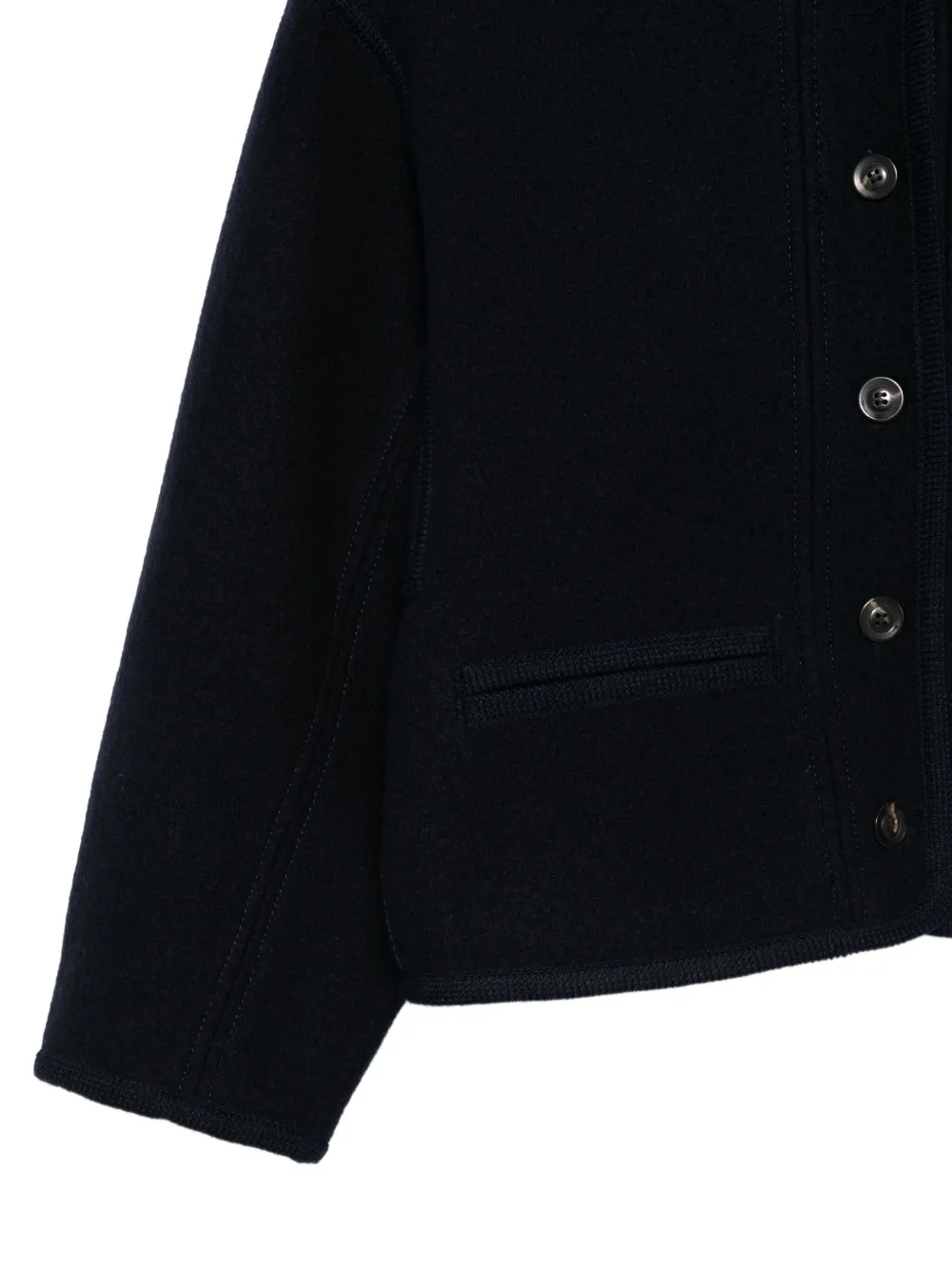Soeur Olympe Button-fastening Jacket In Blue