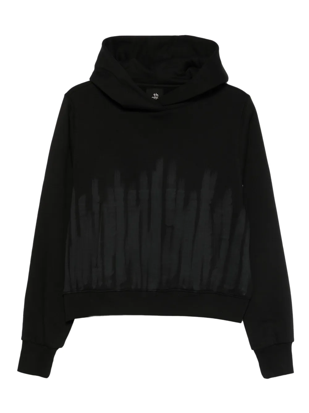 Thom Krom printed long-sleeve hoodie | Black | Image 1