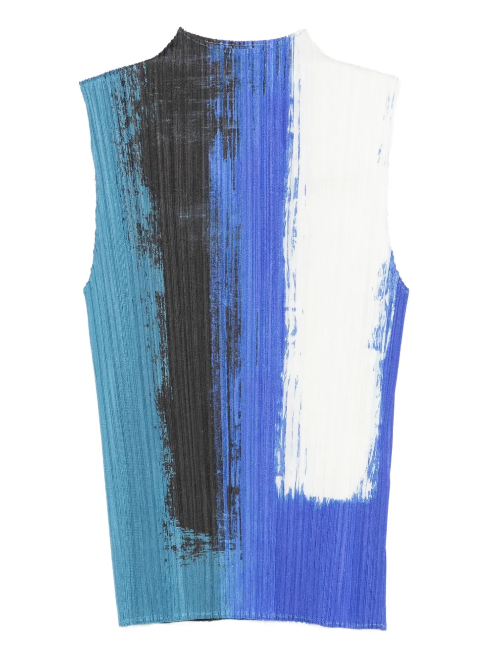 Issey Miyake pleated paint-effect tank top | Blue | Image 1