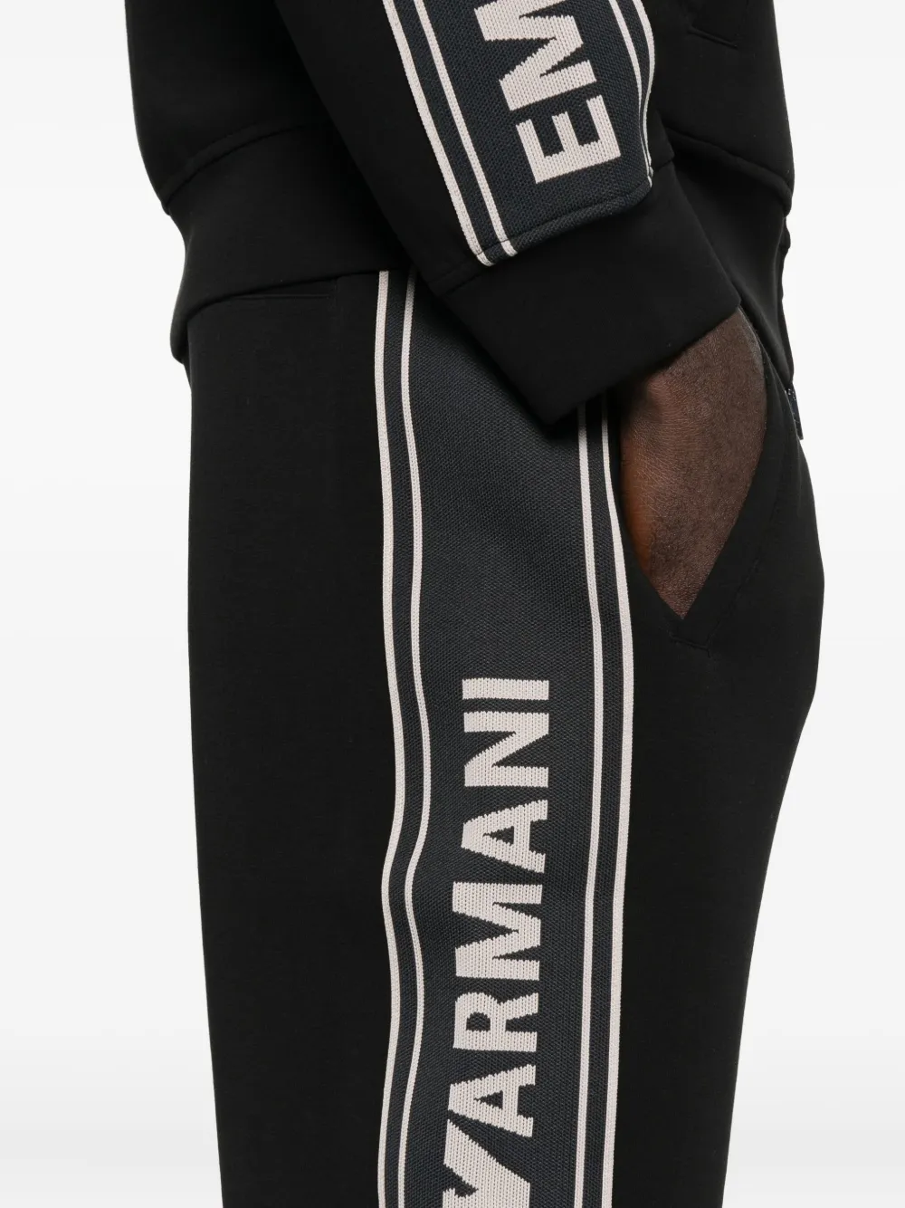 Emporio Armani Trainingsbroek met logo-detail Zwart