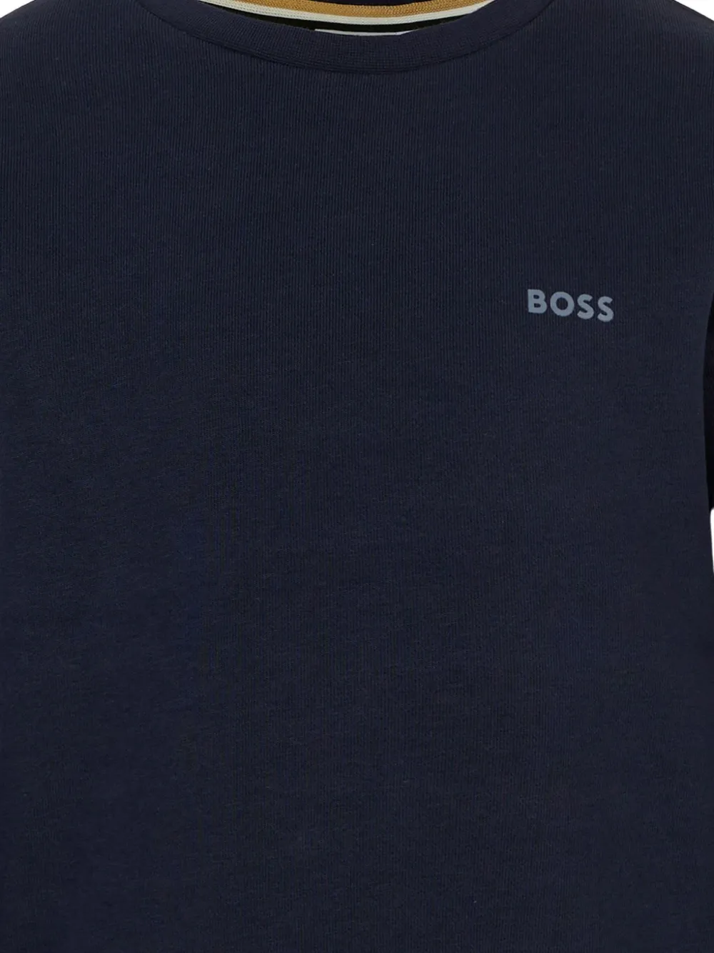 BOSS Kidswear Sweater met ronde hals Blauw
