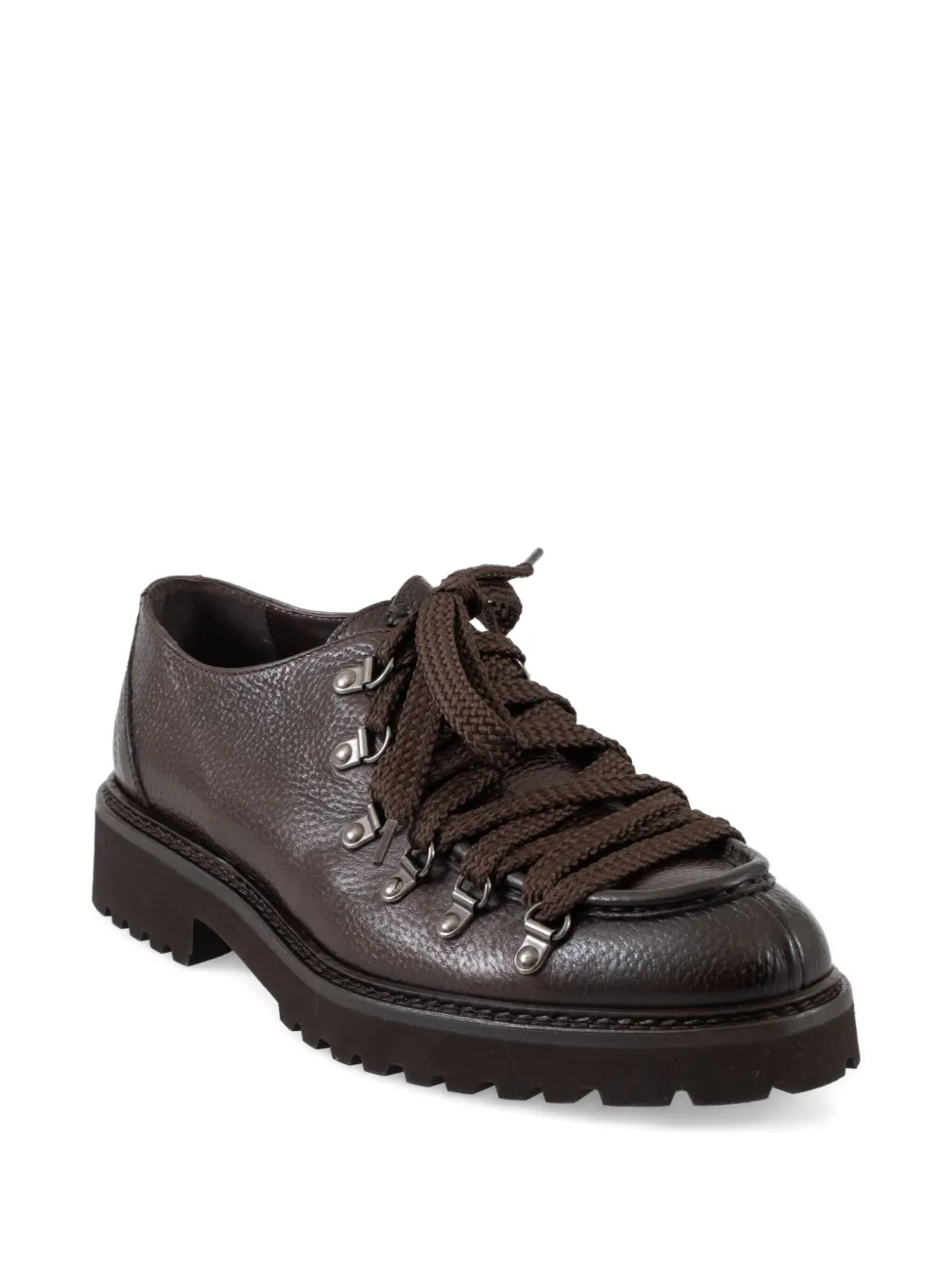 CALCE leather lace-up derby shoes Red