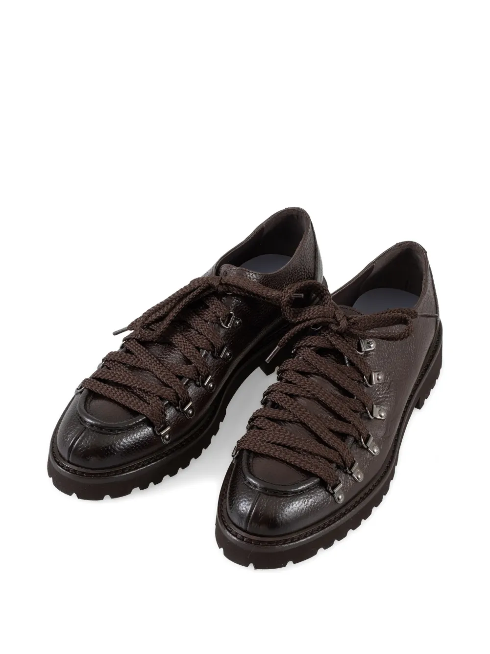 CALCE leather lace-up derby shoes Red