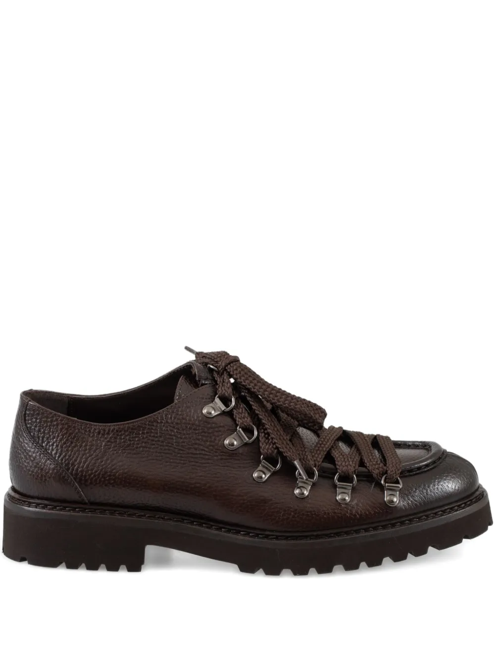 CALCE leather lace-up derby shoes Red