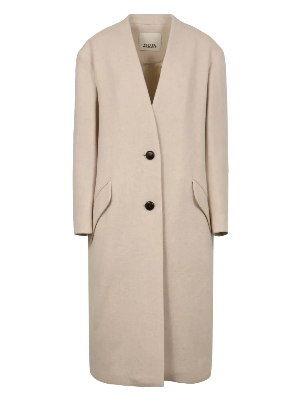 ISABEL MARANT V-neck coat Beige