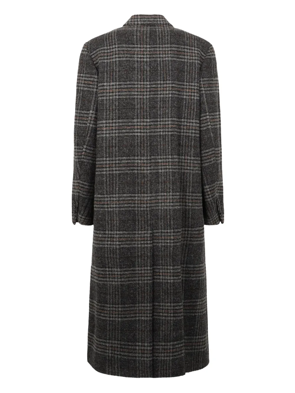 ISABEL MARANT Lexana check-motif double-breasted coat Grijs