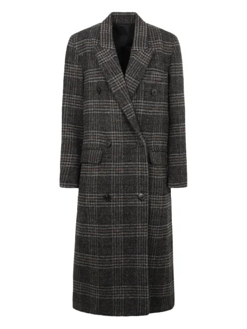 ISABEL MARANT Lexana check-motif double-breasted coat
