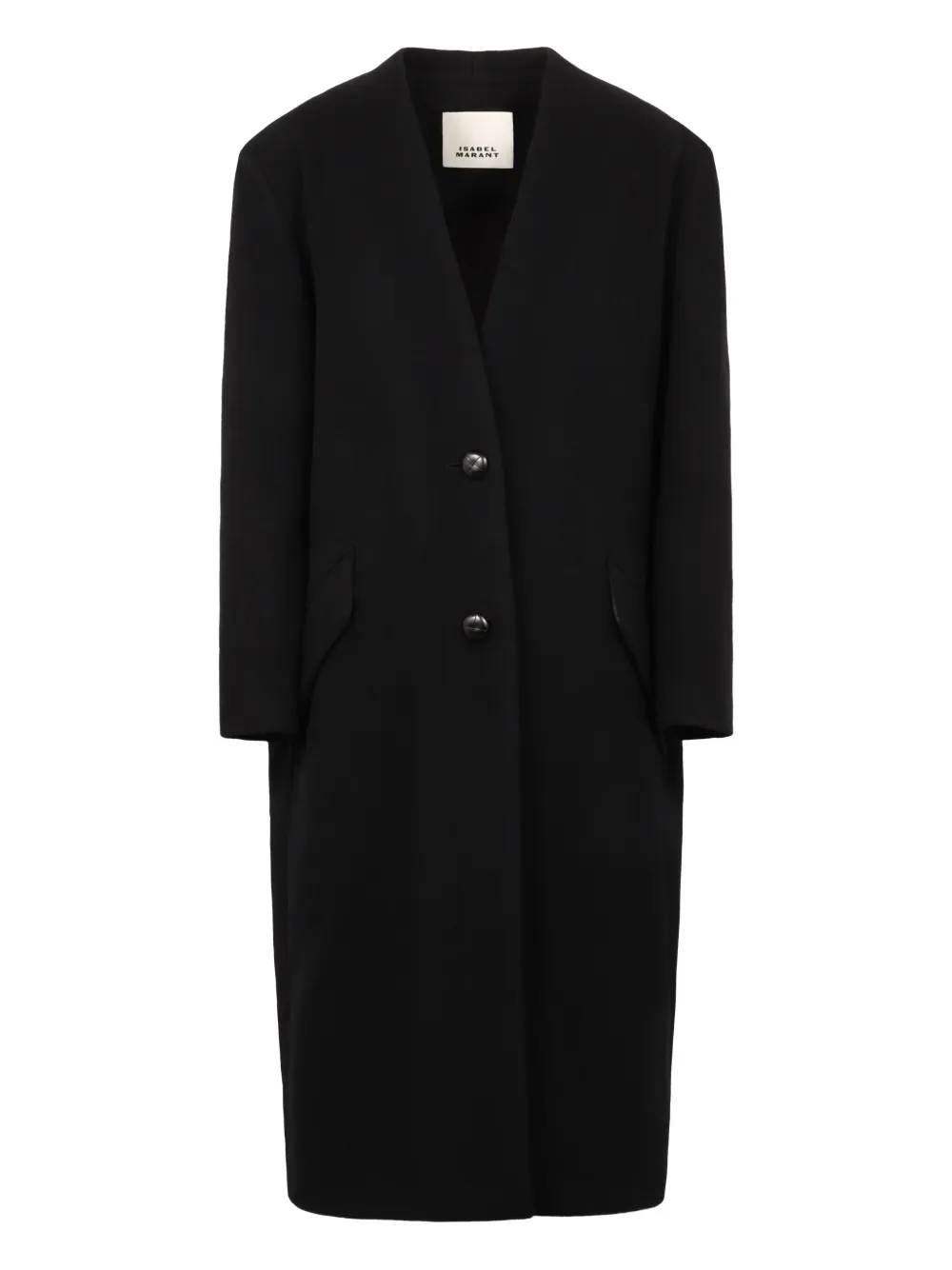 ISABEL MARANT V-neck coat Zwart