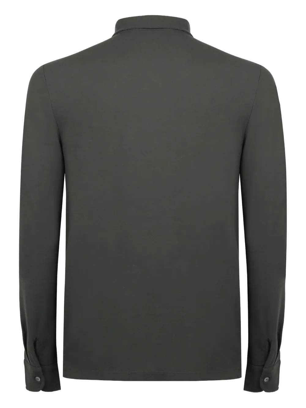 Slowear long-sleeve buttoned-cuff polo shirt - Grijs