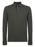 slowear long-sleeve buttoned-cuff polo shirt - Grey