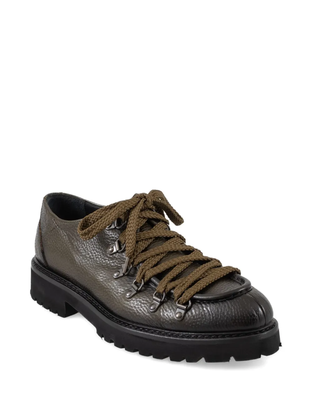 CALCE leather lace-up sneakers Green