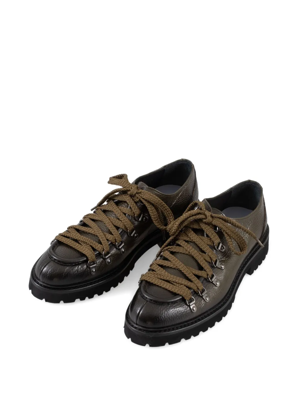 CALCE leather lace-up sneakers Green