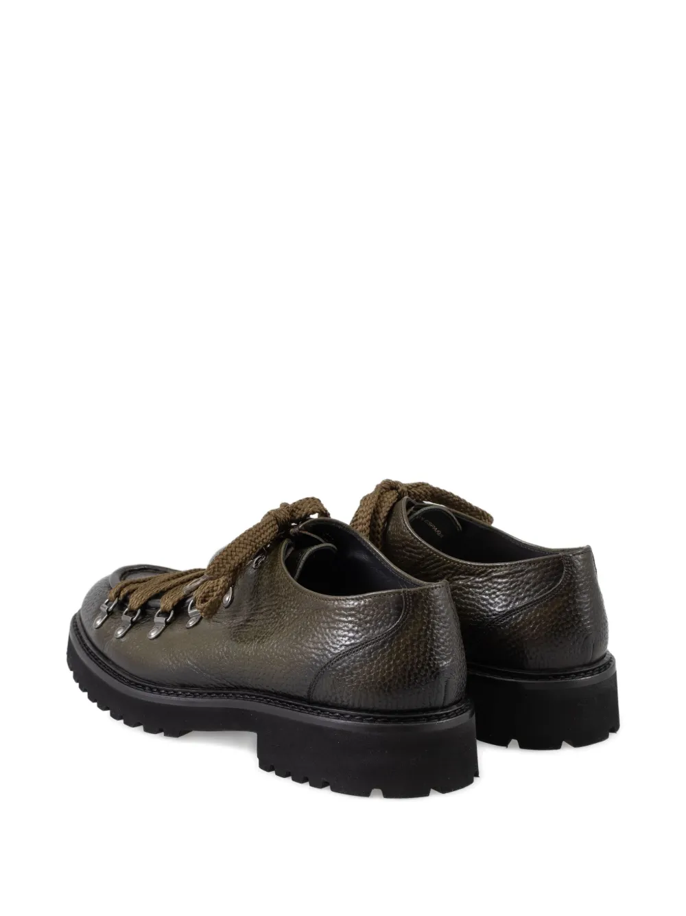 CALCE leather lace-up sneakers Green
