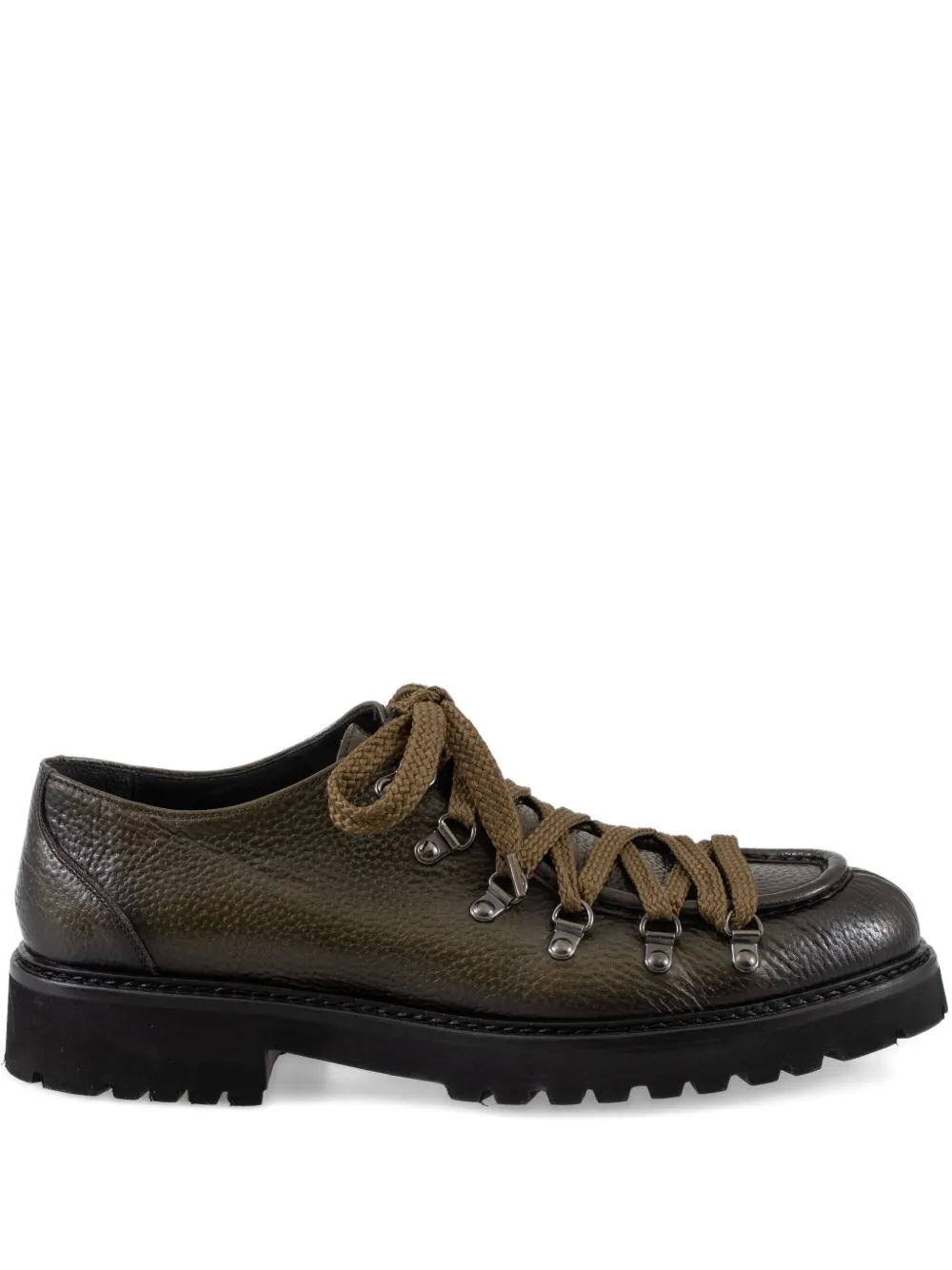 CALCE leather lace-up sneakers Green