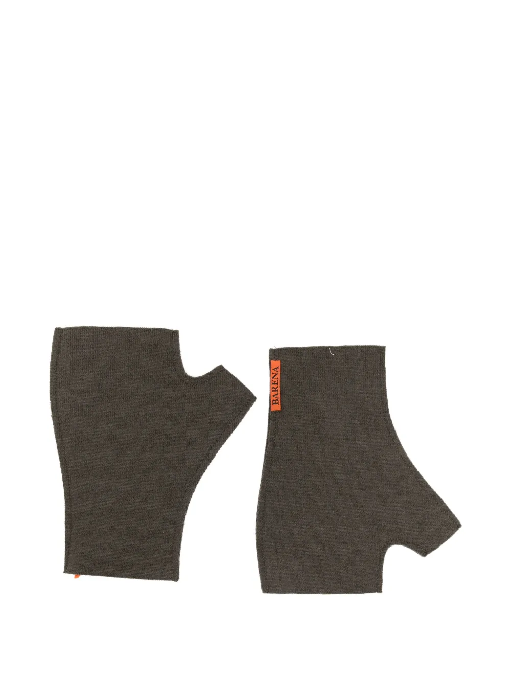 Barena logo-patch gloves - Groen